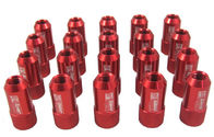Roda Balap Aluminium 40mm Merah Lug Kacang Dengan Kunci / Kunci Untuk Honda