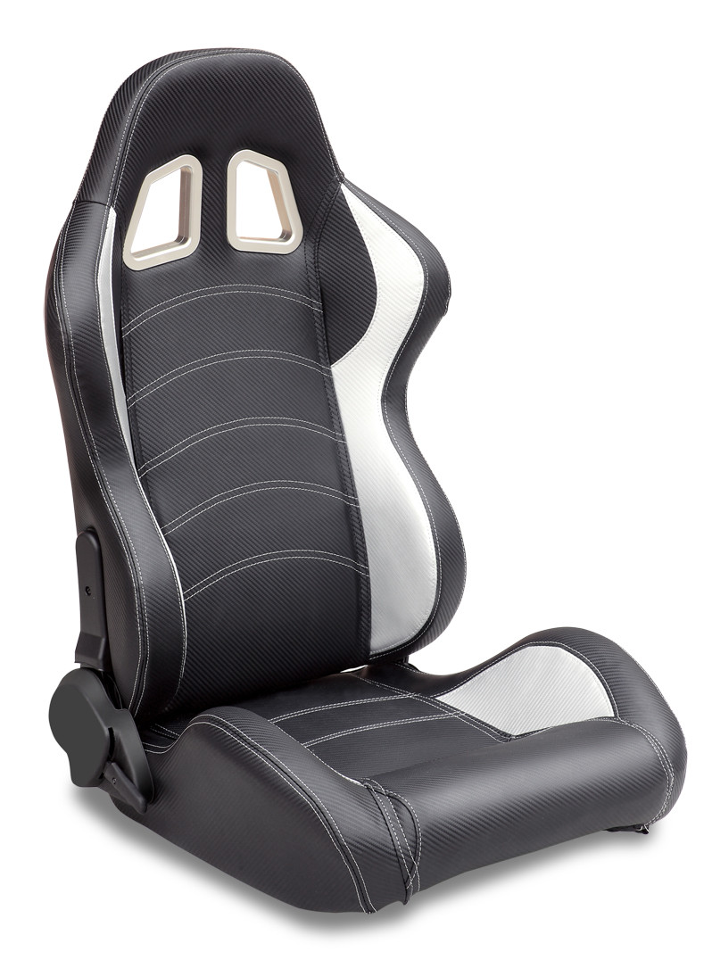 Sparco Style Leather Racing Sport Auto Car Seats / Black And White Racing Seats