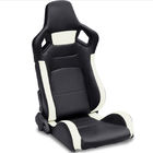 PVC Adjustable Putih Dan Hitam Racing Kursi / Sports Car Seat dengan slider tunggal