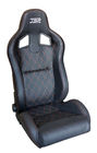 Adjustable Hitam PVC / PU Racing Seat / Olahraga Racing Car Seat dengan slider tunggal