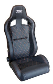Cina Adjustable Hitam PVC / PU Racing Seat / Olahraga Racing Car Seat dengan slider tunggal pabrik